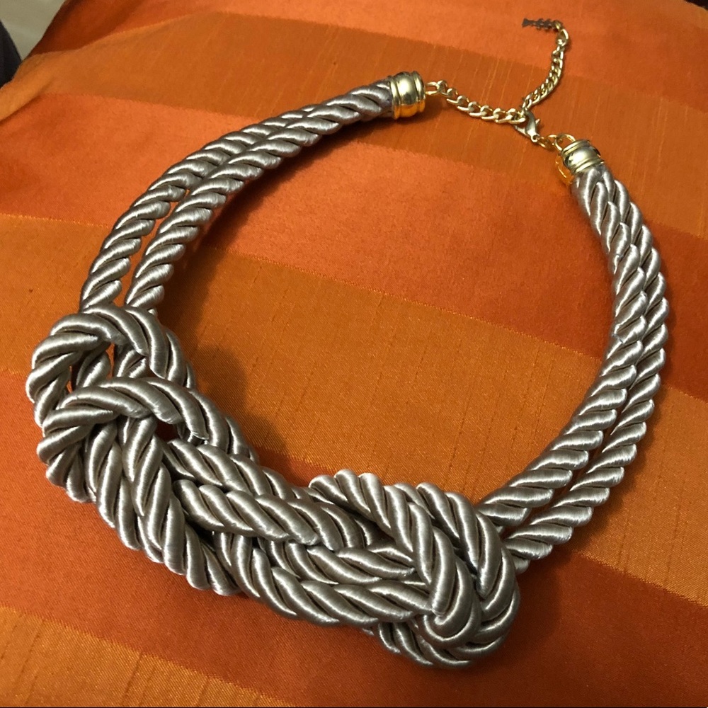 NWOT Statement Satin Rope Necklace
